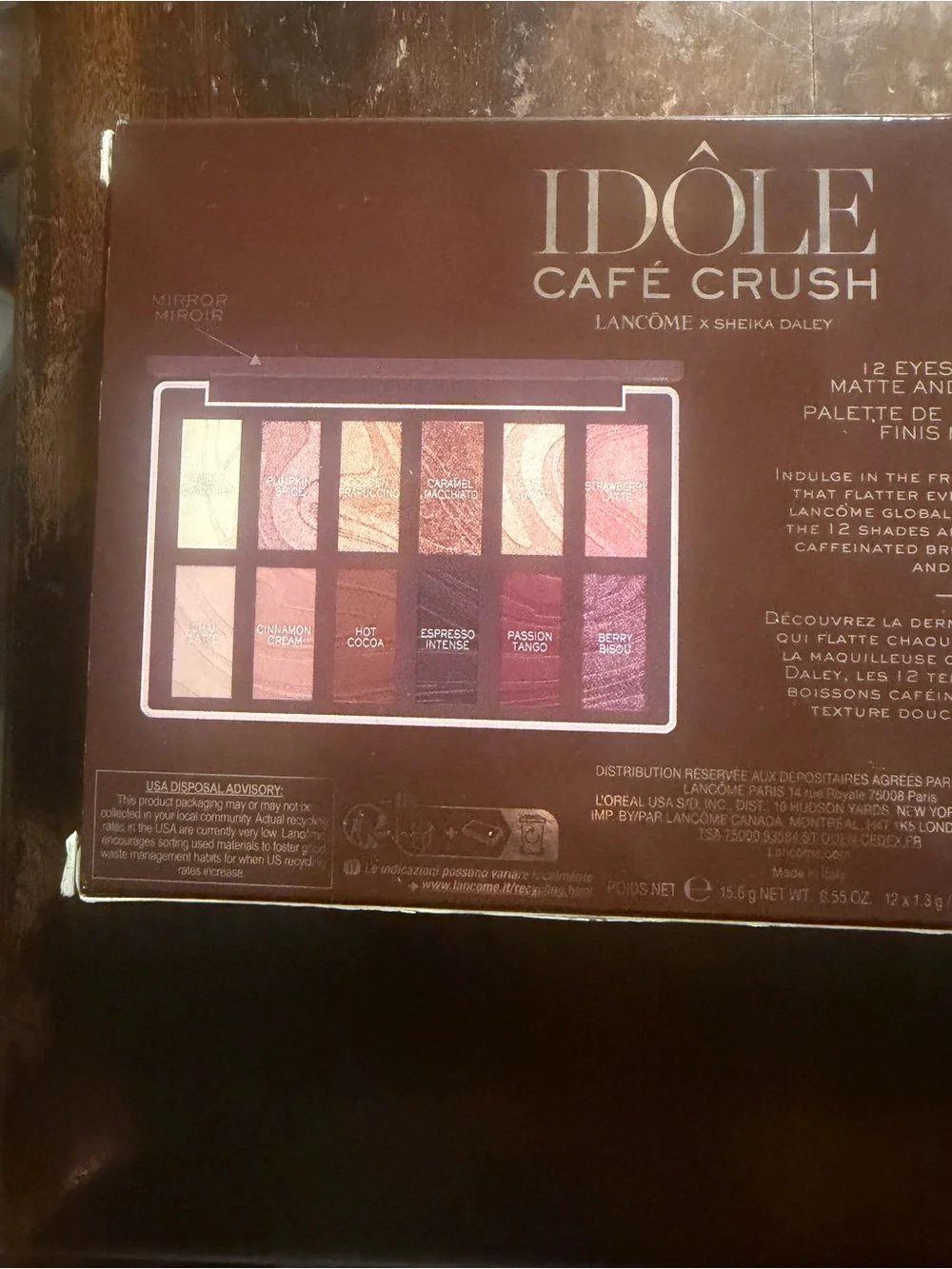 Lancôme IDÔLE Café Crush Eyeshadow Palette - Brown, Gold, Pink Shades